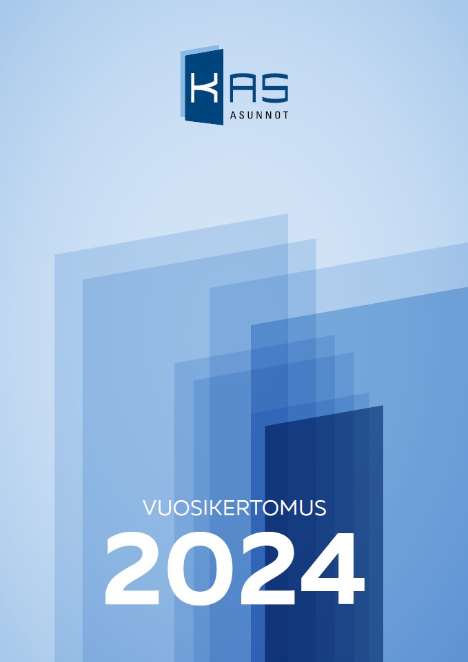 kansikuva vuoden 2025 vuosikertomuksesta, sinisellä taustalla.